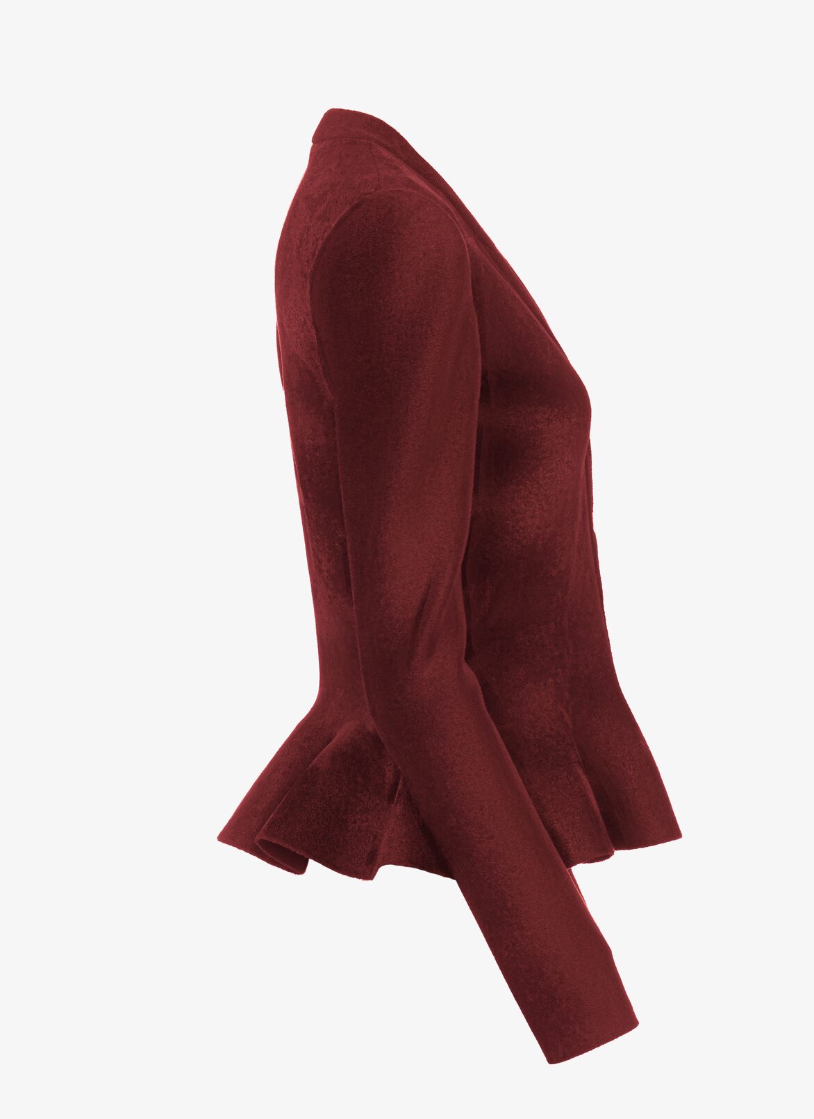 Velvet knit cardigan ALAÏA GARNET RED VELVET KNIT CARDIGAN